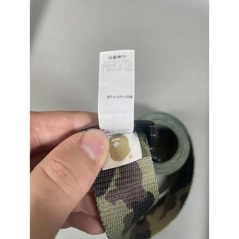 A Bathing Ape Green Camo Belt BAPE